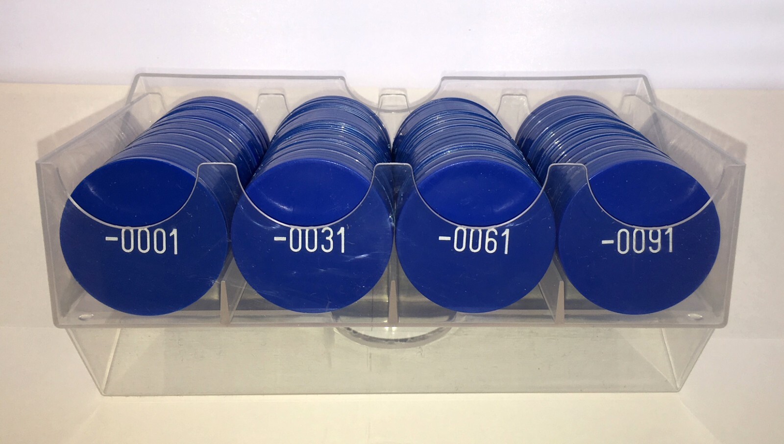 Plastic Raffle Tokens, Sequentially Numbered for Drawings