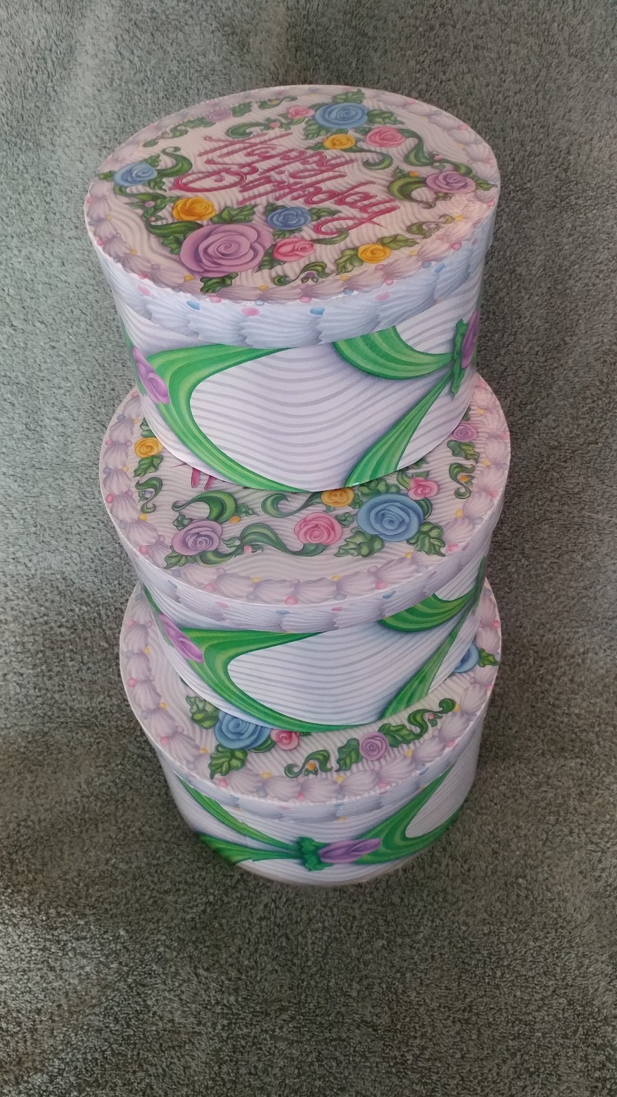 FREE Happy Birthday Gift Money Hat Box Set of 3 Boxes NEW Hard to Find Unusual