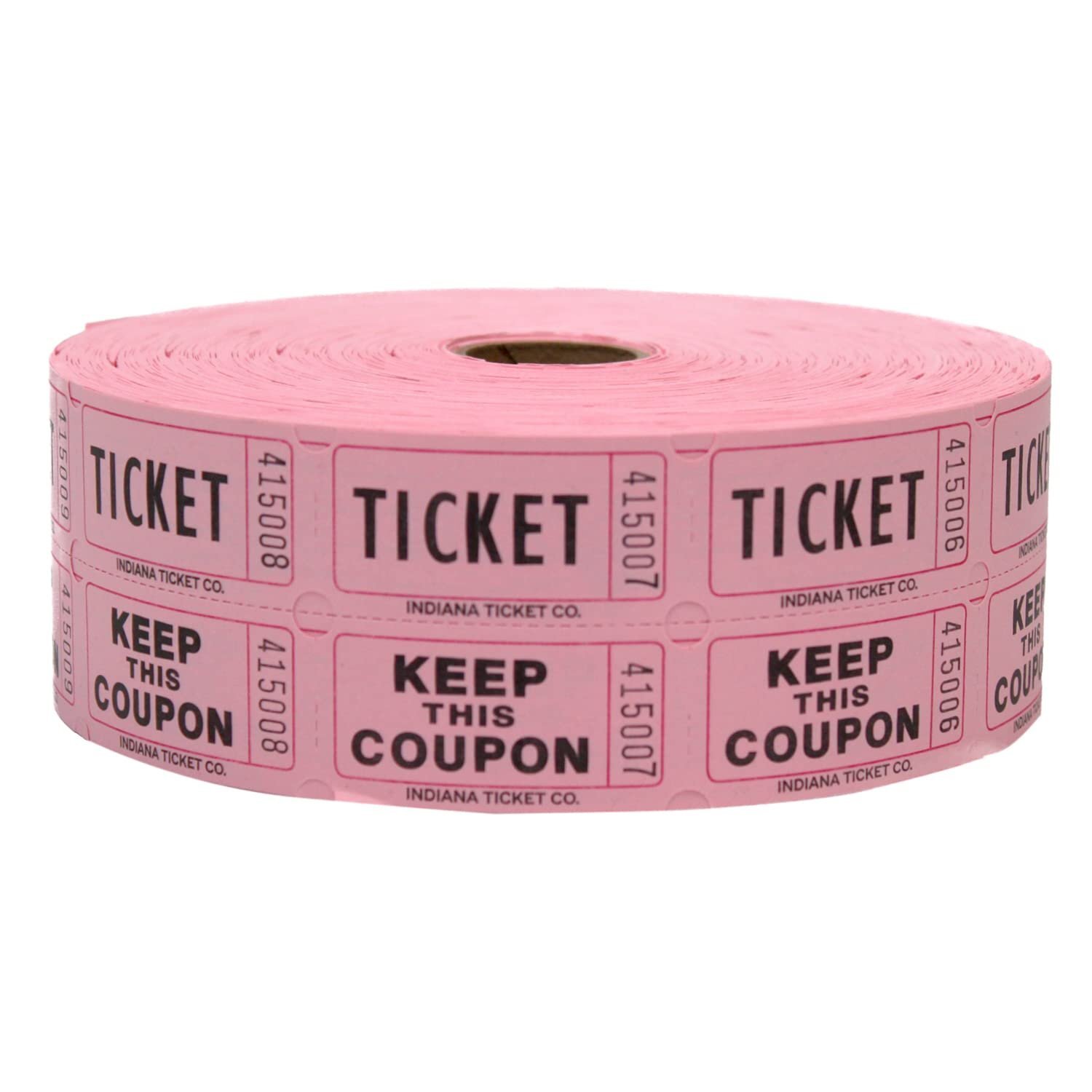Indiana Ticket Co. 2,000 Pink Double Roll Raffle Tickets – Premium Quality 50/50
