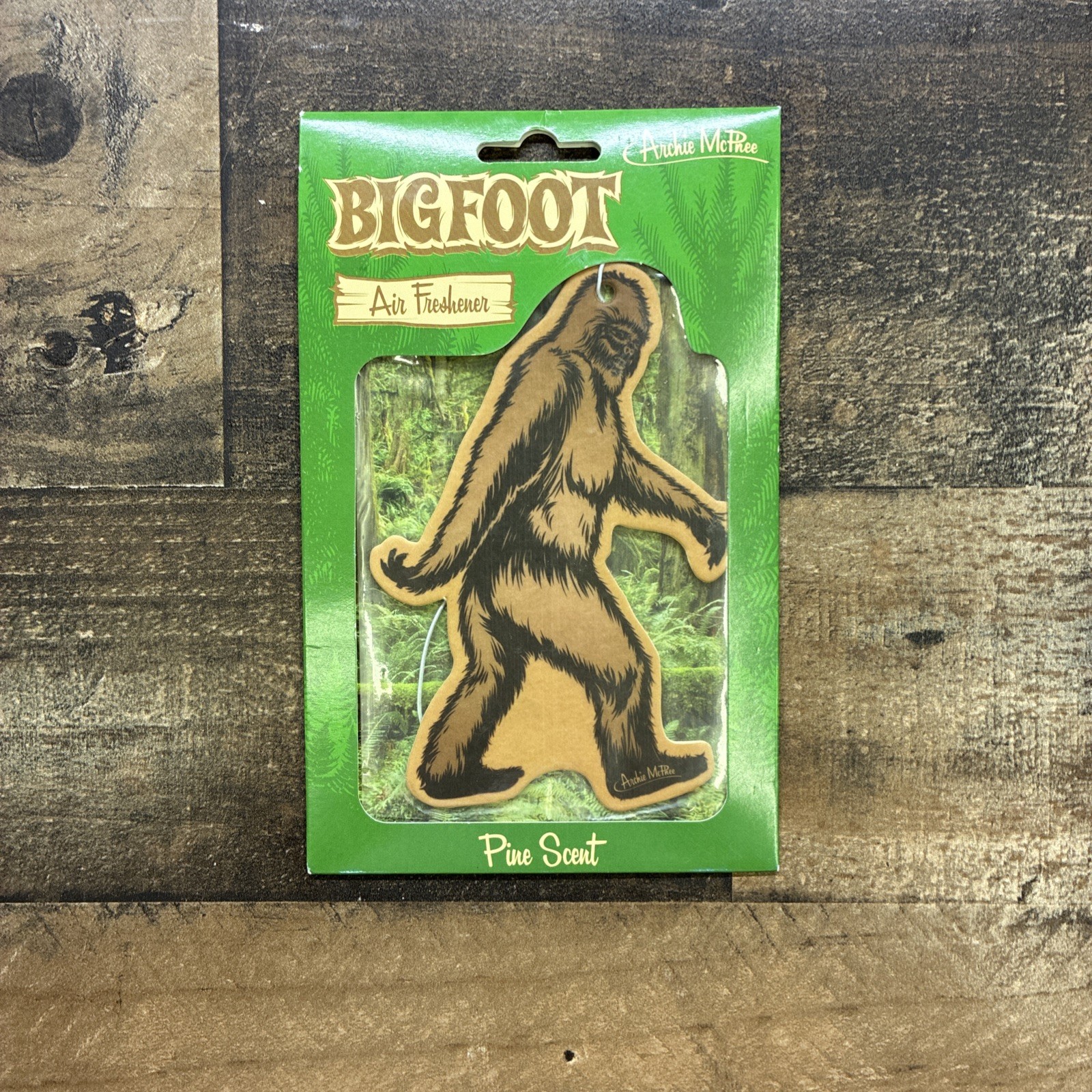BIGFOOT Car Air Freshener Pine Scent Sasquatch Archie McPhee Funny Gag Gift