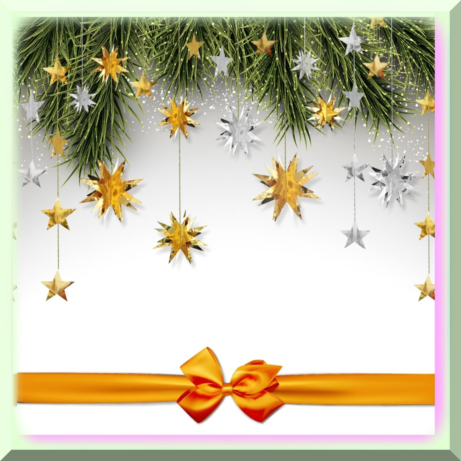 Starry Festive Decor with Gold Stars and Streamers