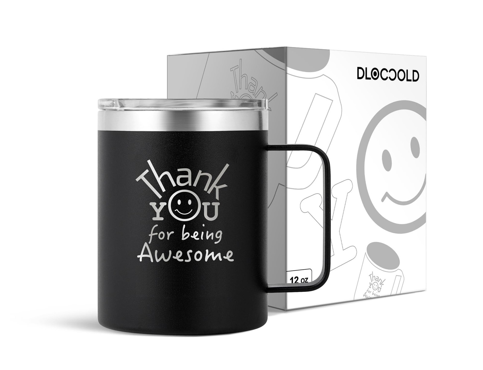 DLOCCOLD Thank You Gifts for Men, Thank You for Being Awesome Mug for Coworke…