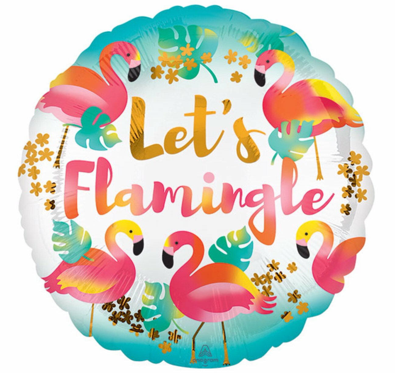 17″ Let’s Flamingle Pink Flamingo Balloon, Flamingo Baby Shower