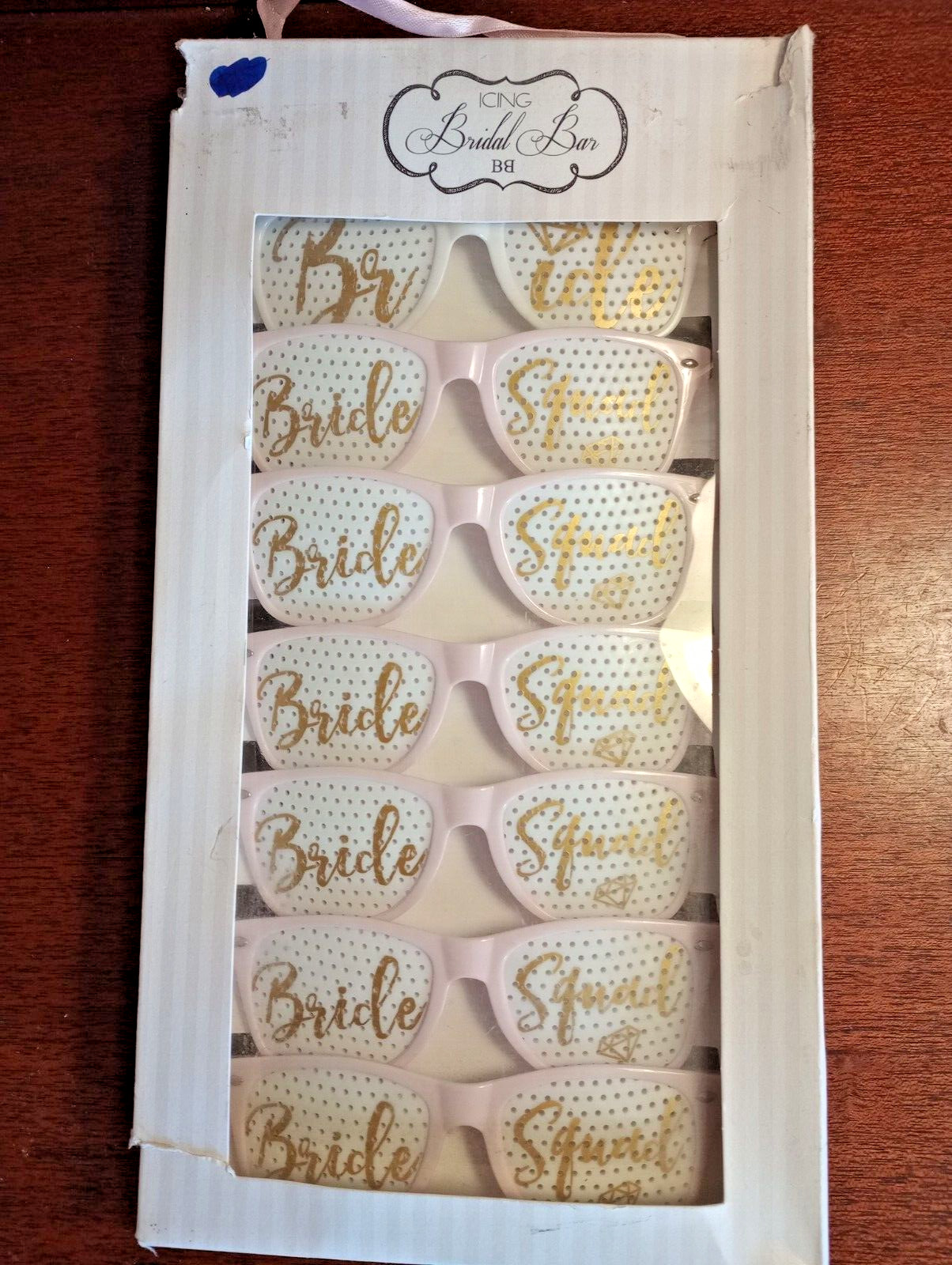 7 pc Bridal Bar Bridal Party Sunglasses – 1 Bride and 6 Bride Squad ~ NEW in box