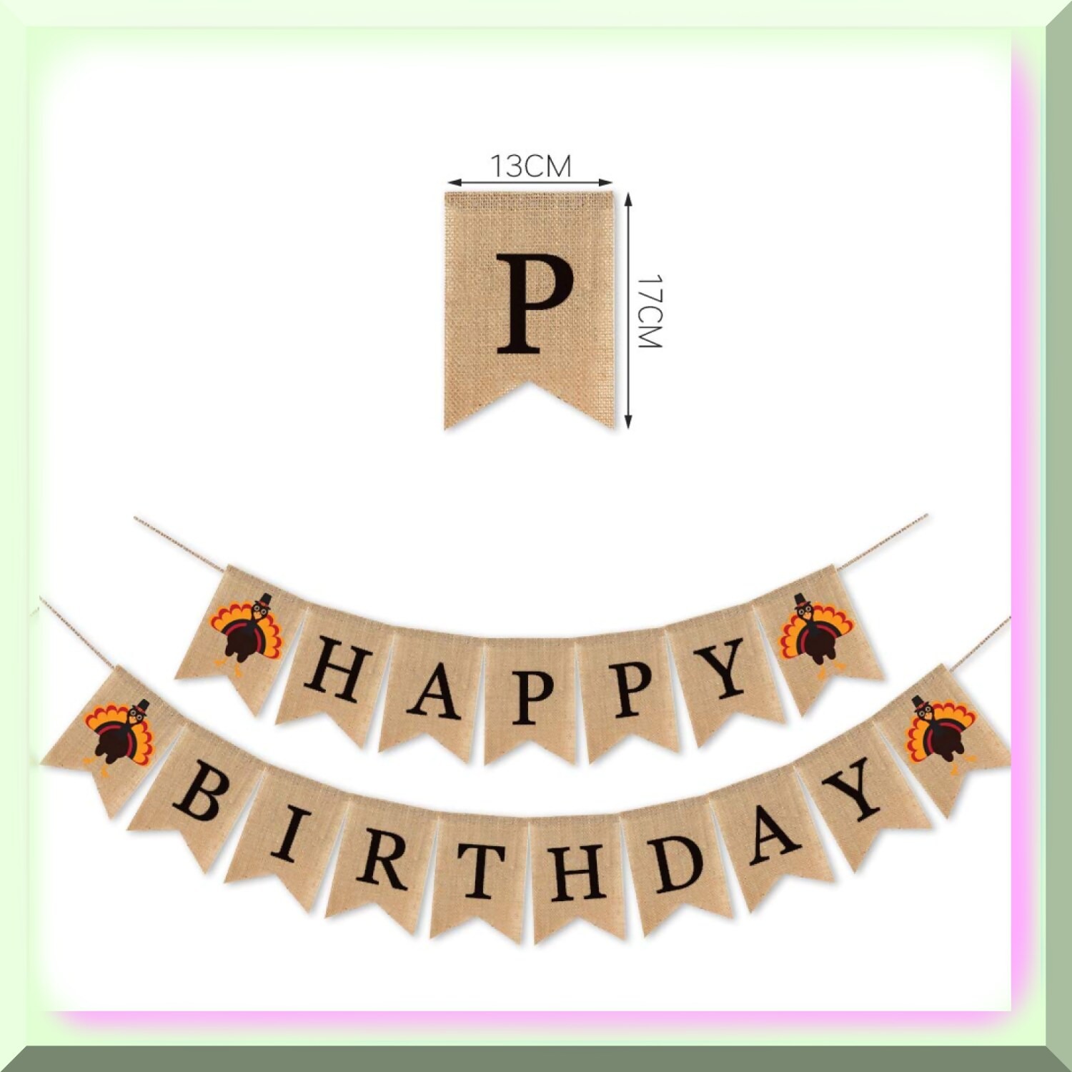 Rustic Burlap Party Bunting Eco-Friendly Garland