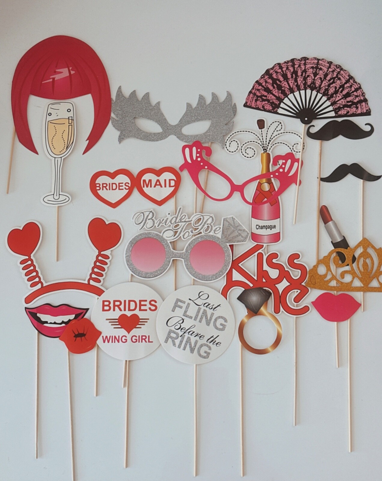 Bride to be Bachelorette Hen Night Party Selfie Photo Booth Prop Fun Game Decor