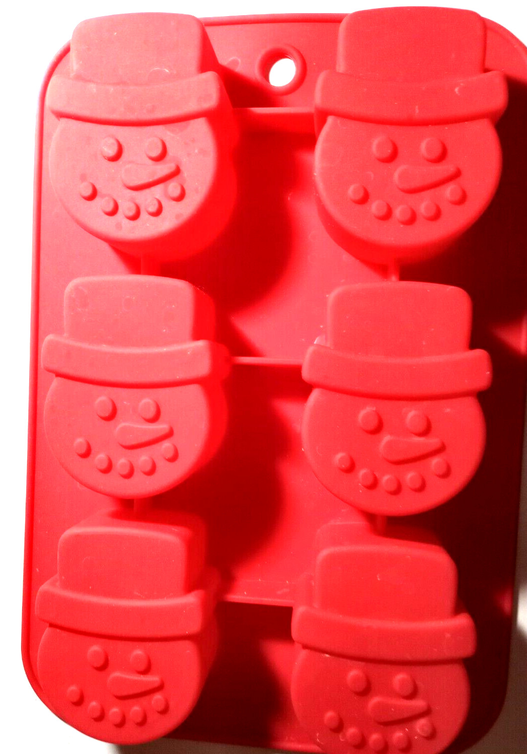Preowned Silicone SNOWMAN Cupcake Mold 10″ x 7 x1 & 1/4 “