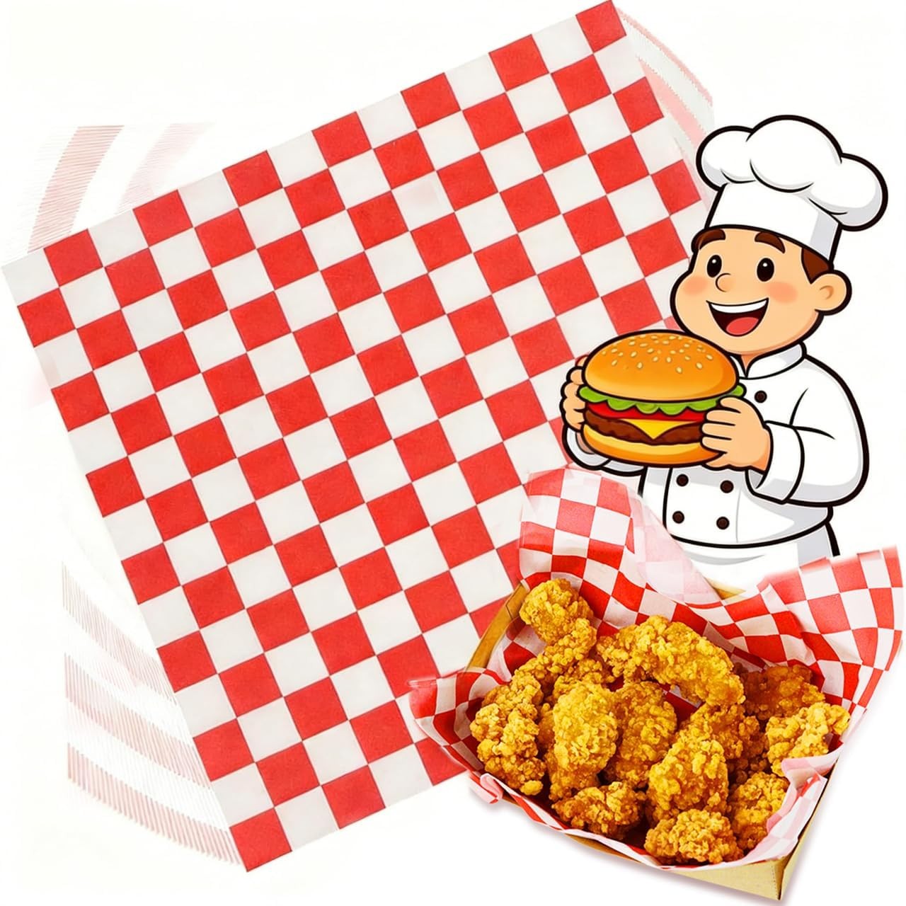 Deli Paper Sheets, Ultra Grease Resistant Wax Paper Sheets for Food “,