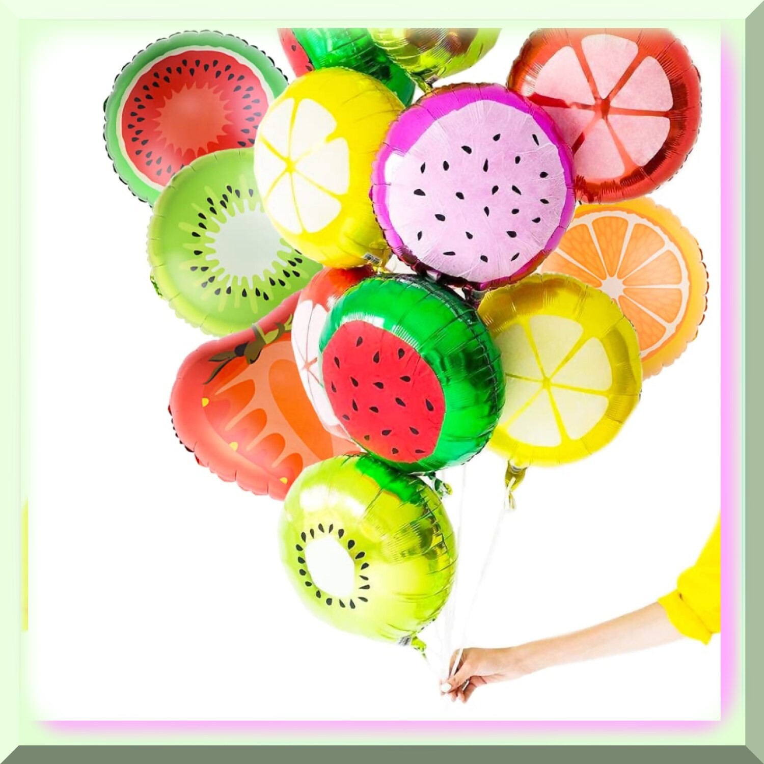 Party Pops 18″ Fruit Themed Mylar Balloons Pack of 24