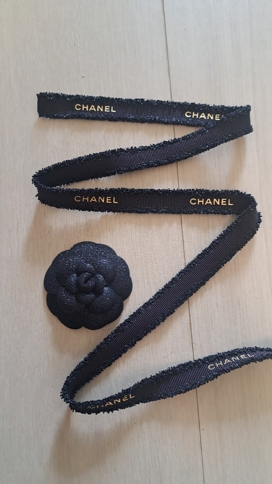 2025 Seasonal Camellia Navy with ribbon