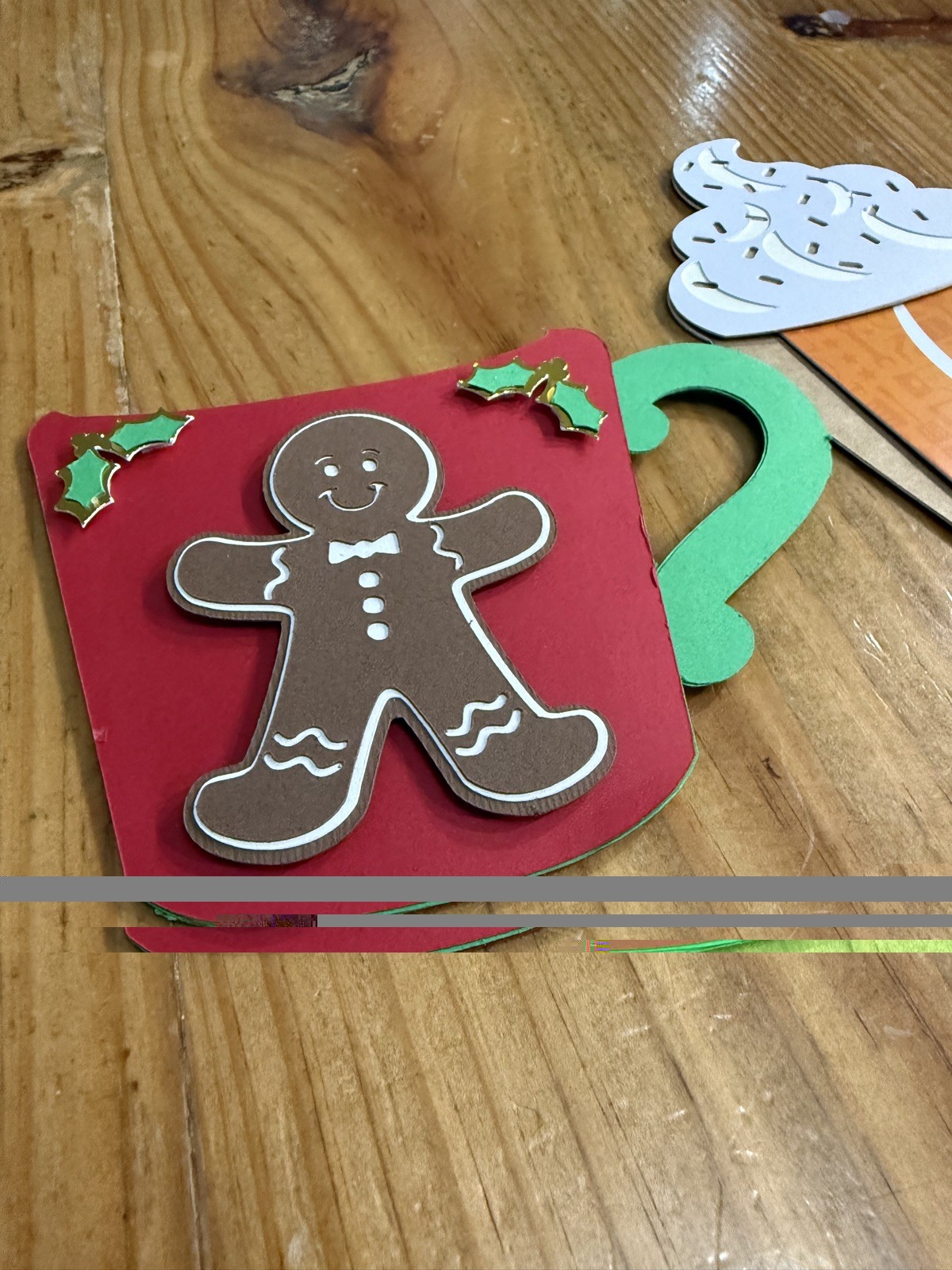 Christmas Gingerbread Mug Coffee Cup Money Gift Card Holder