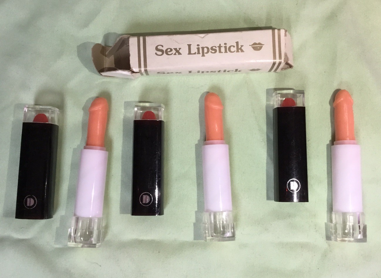 Lot Of 3 Prank Dick Lipstick Pink Plastic Penis Lip stick Fun White Elephant