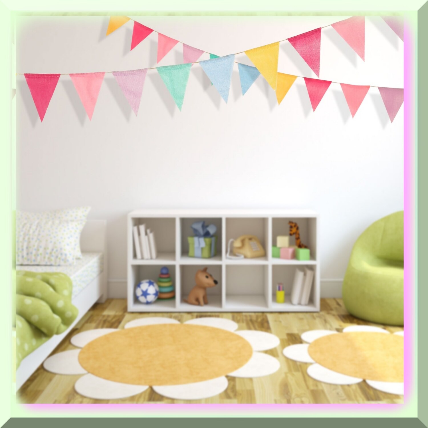 Colorful Burlap Bunting Banner for Festive Decor