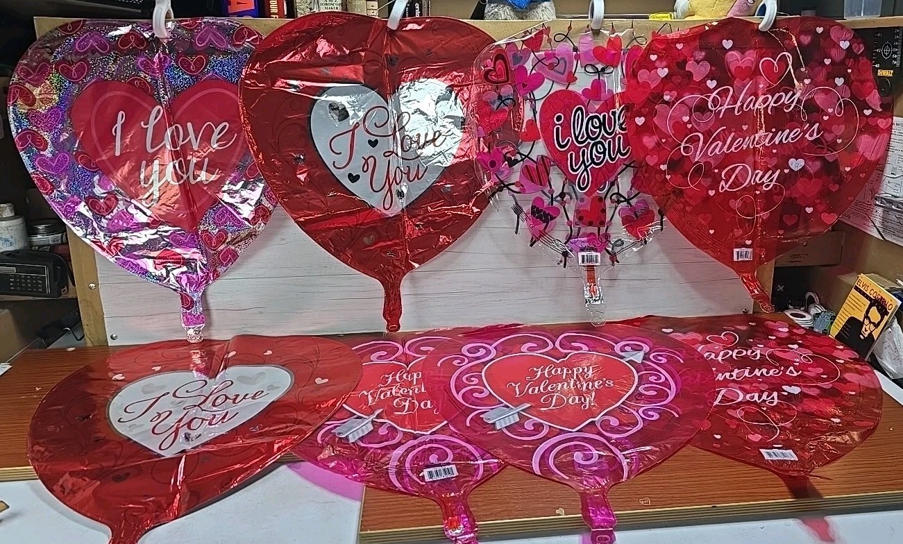 Lot Of 8 VALENTINE’S DAY BALLOONS