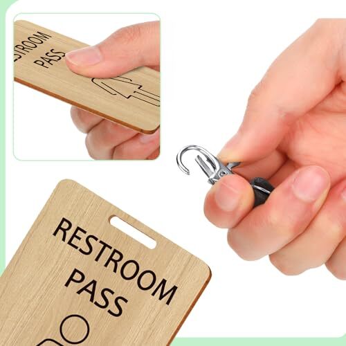 6 Sets Rustic Passes with Lanyards Farmhouse School Female Restroom Pass