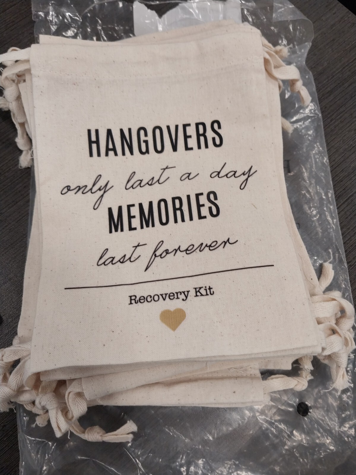 Hangover Recover Bags for Bachelor Bachelorette Parties 20 Count 4.5 x 6 1/4 in