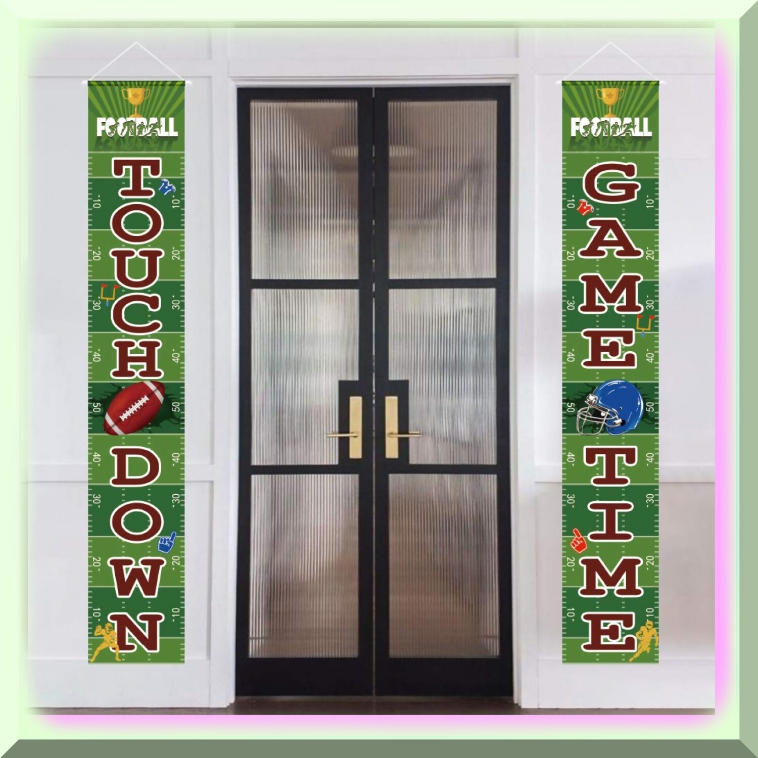 Football Game Day Welcome Porch Sign Set