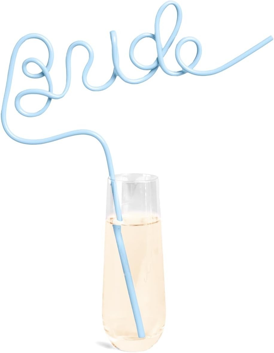Blue Bride XL Straw | Bachelorette Party Decorations, Something Blue, Bridal …