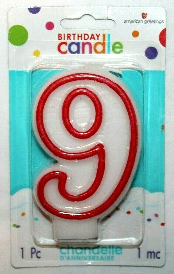 American Greetings Birthday Numeral Candle # 9