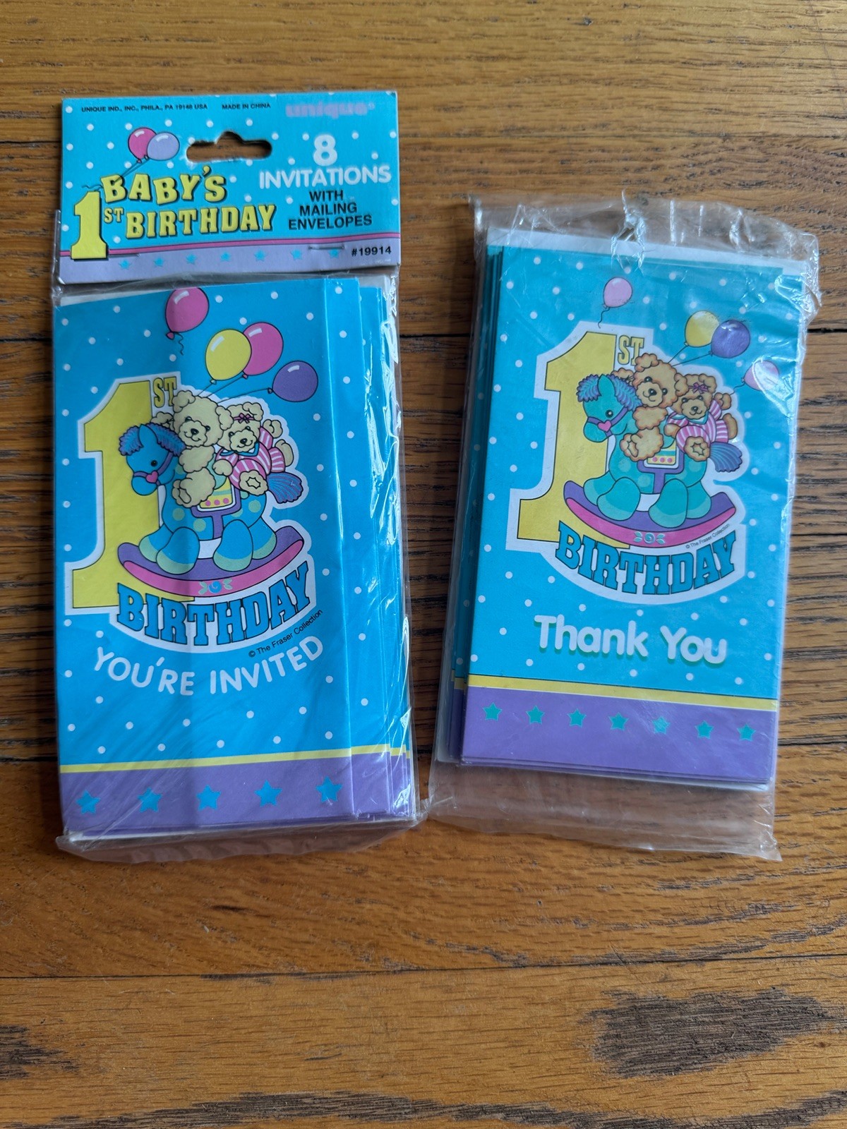 Vintage New Baby’s First Birthday Invitations and Thank You