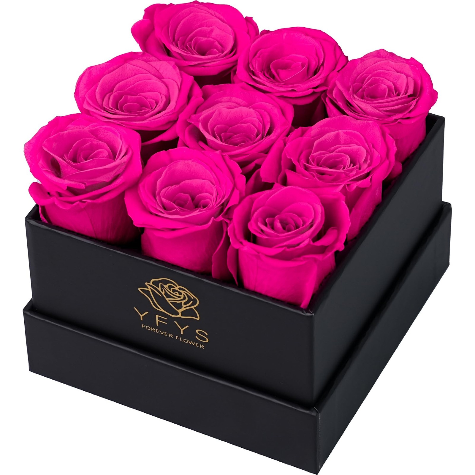 Forever Flowers for Delivery Prime – 9pcs Preserved Fresh Roses, Genuine Rose…
