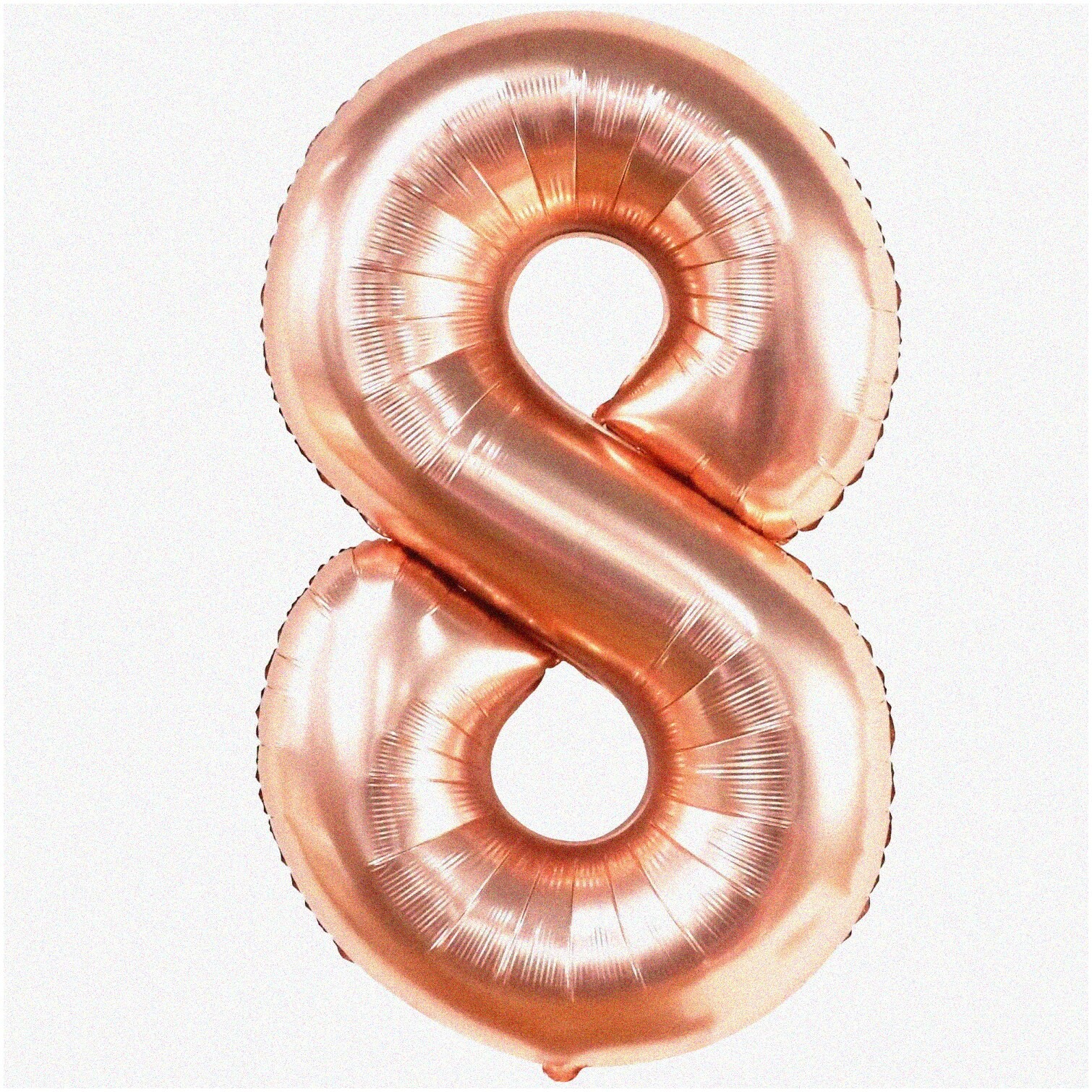 Rose Gold Number 8 Balloon for Girls 8th Birthday