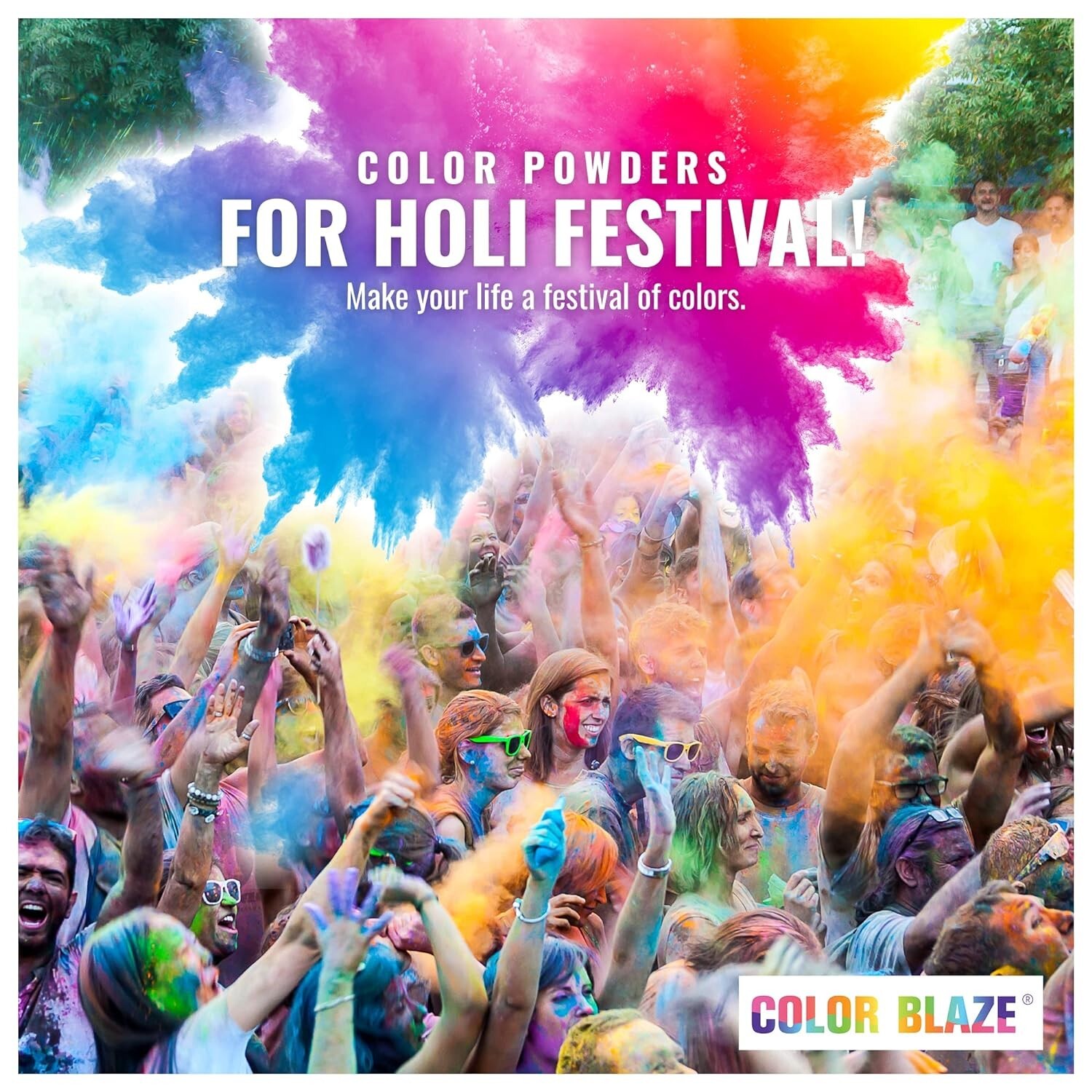 Color Blaze Powder Packets – 50 Assorted Colors – Holi, Color Wars and more