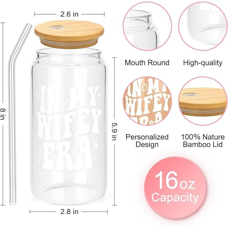 Bridal Shower Gift Iced Coffee Cup In My Wife Era Bachelorette Party Favor New
