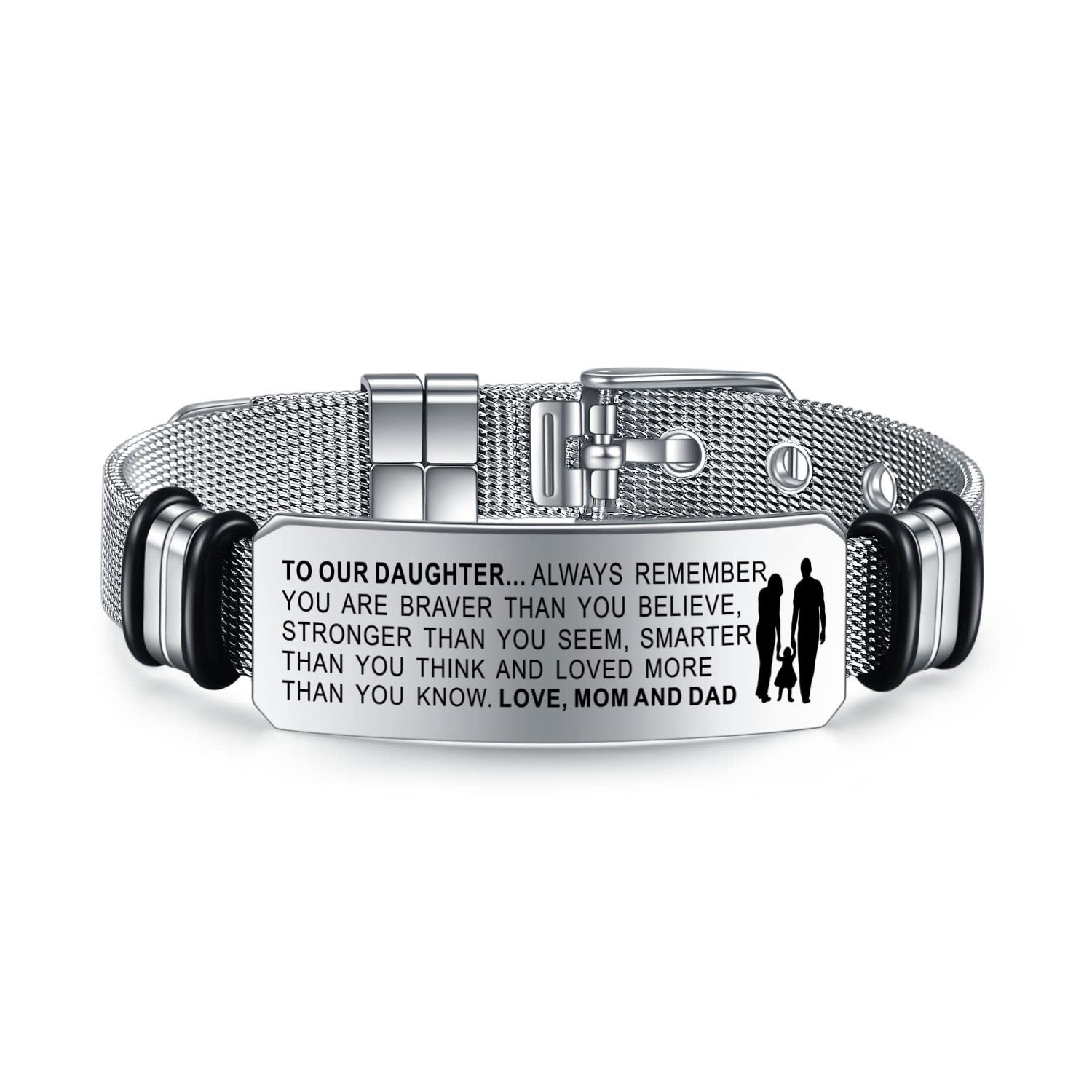 To My Daughter Bracelet Inspirational Bracelet Engraved Personalized Gifts to…