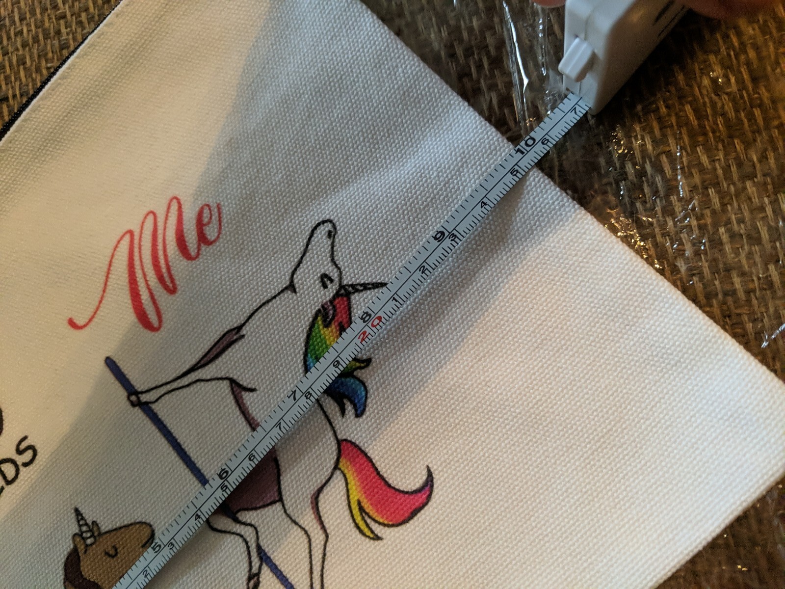 50th Birthday Makeup Bag & Key chain Set UNICORN (Rainbow) Fabulous gift