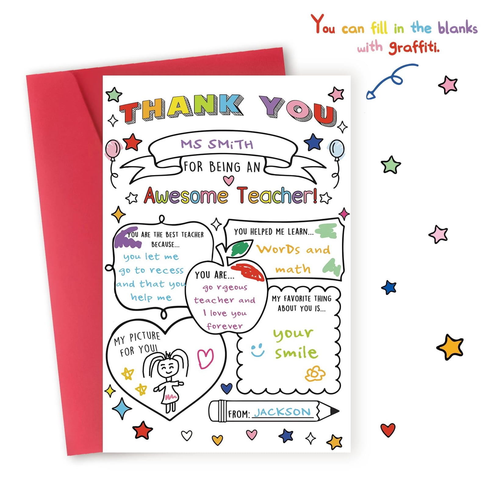 Hongshan Thank You Card for 20.5cm x 13.5cm / 8″ x 5.3″ (folded), hs-169