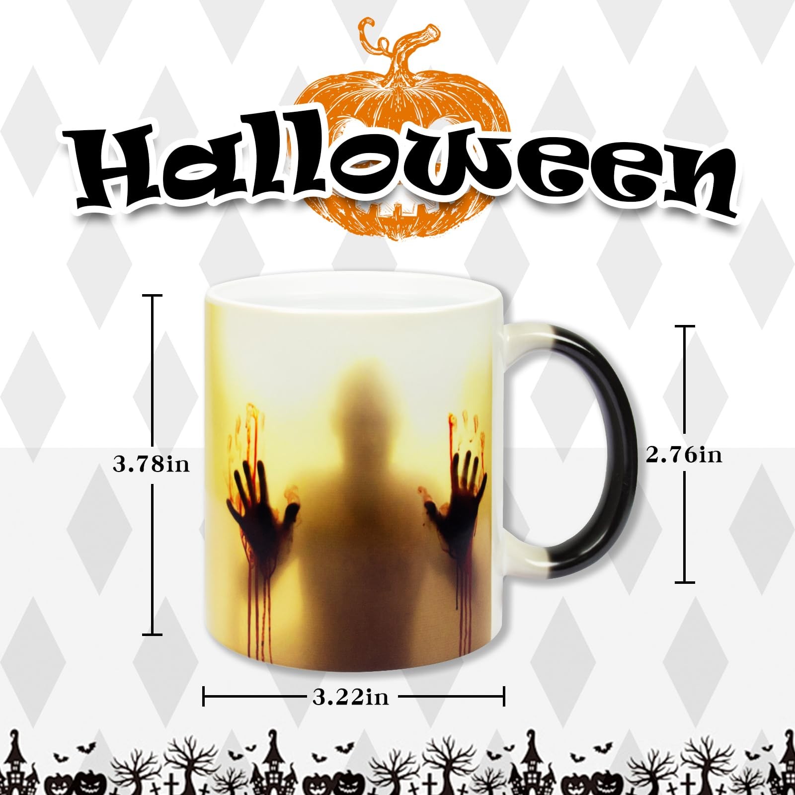 Lihome Halloween Gifts – Coffee Mug, Horror Movie 11 Ounces, Zombie