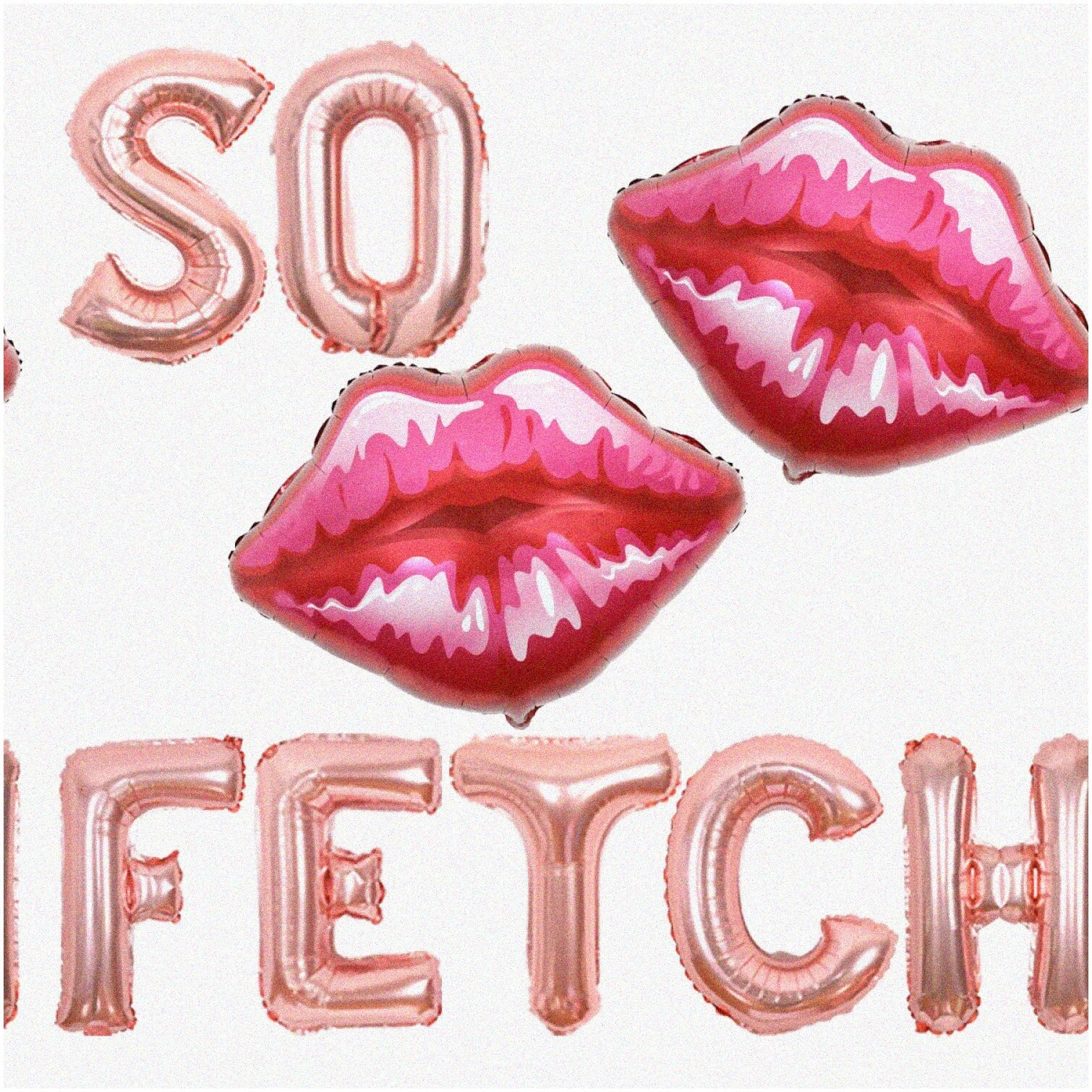 Mean Girls Burn Book Birthday Party Decorations with Lip and Rose Gold Balloons
