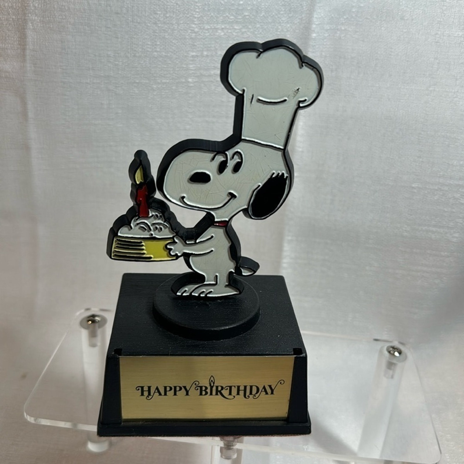 Peanuts Snoopy Happy Birthday Trophy Vintage 1958-rare-Aviva