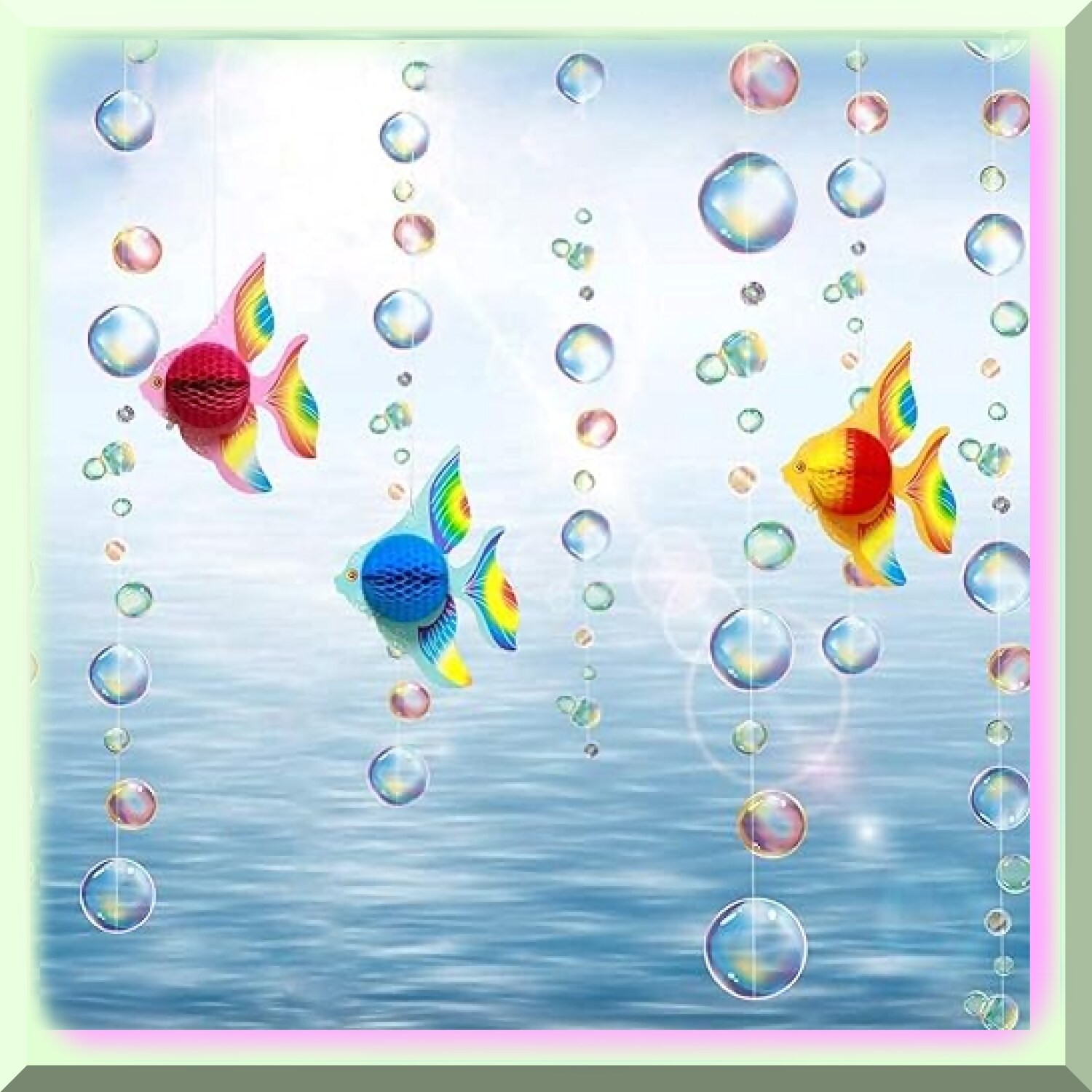 Colorful Fish Bubble Garland 12ft Party Decor