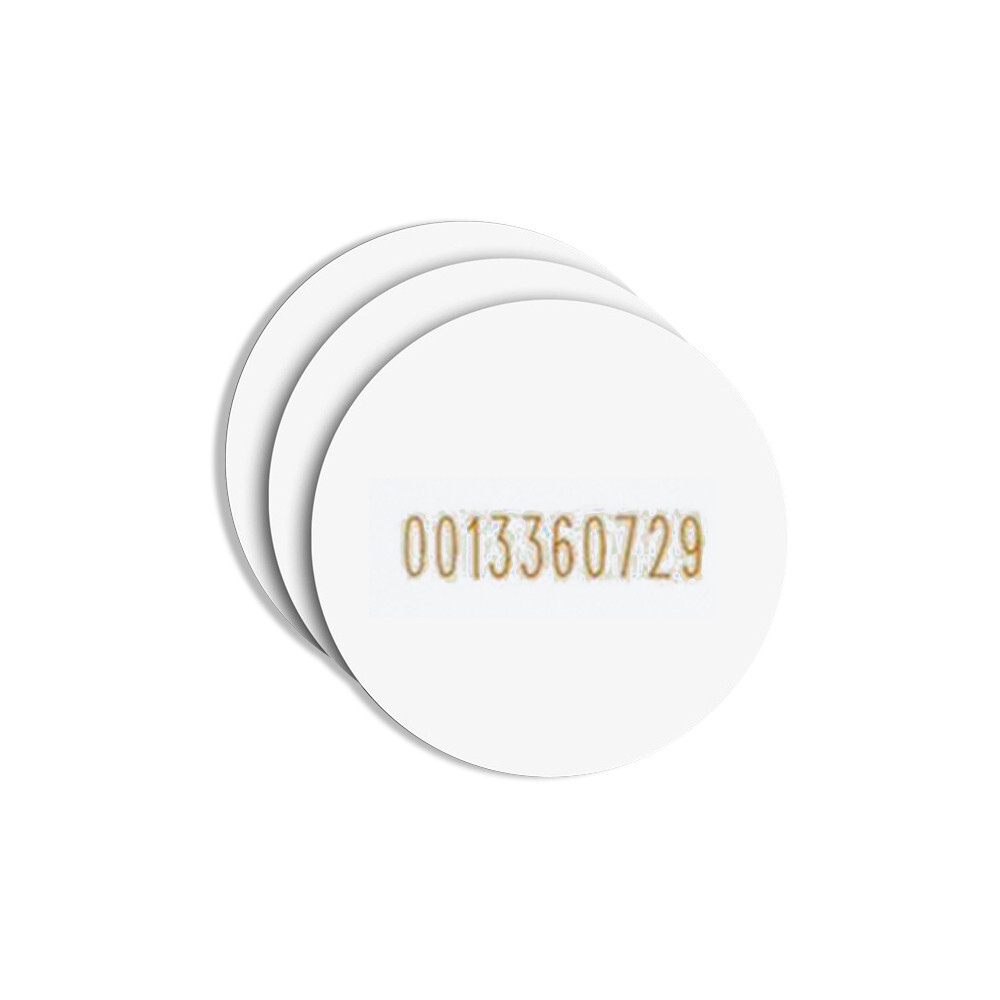100Pcs 125KHz EM4100 ID RFID compatible cards Φ25mm Printed number/