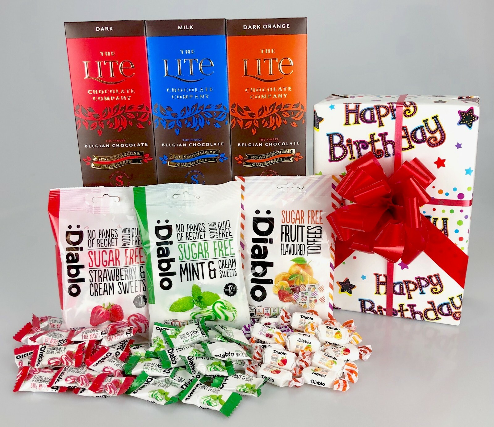 Happy BIRTHDAY Gift Box Chocolate & Sweet Hamper Diabetic Her Fathers Day Dad