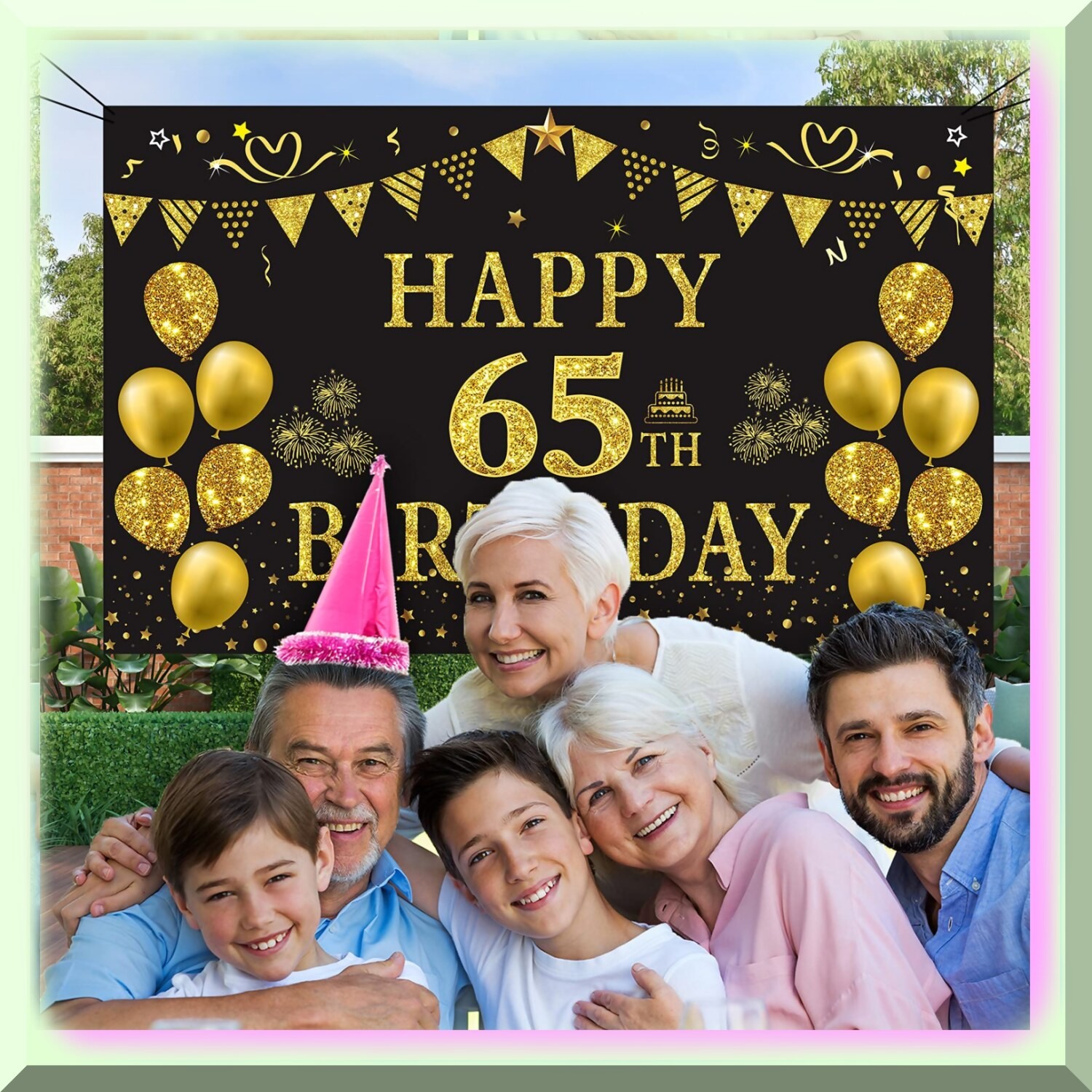Golden Jubilee 65th Birthday Celebration Backdrop