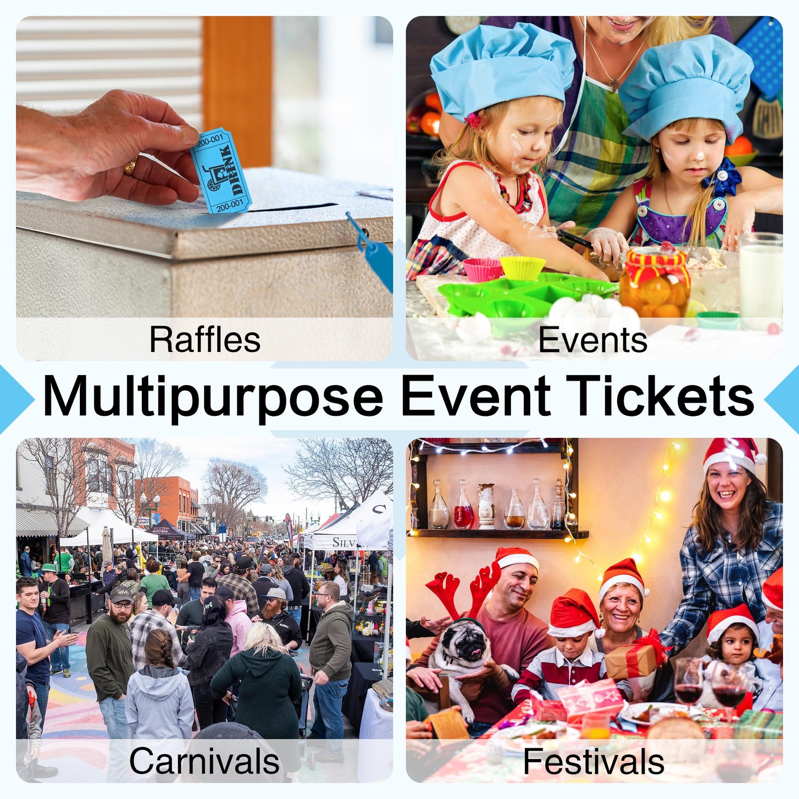 ESSENTIAL 1000 Raffle Tickets Rolls, Drink Tickets Single Roll for Events, Le…
