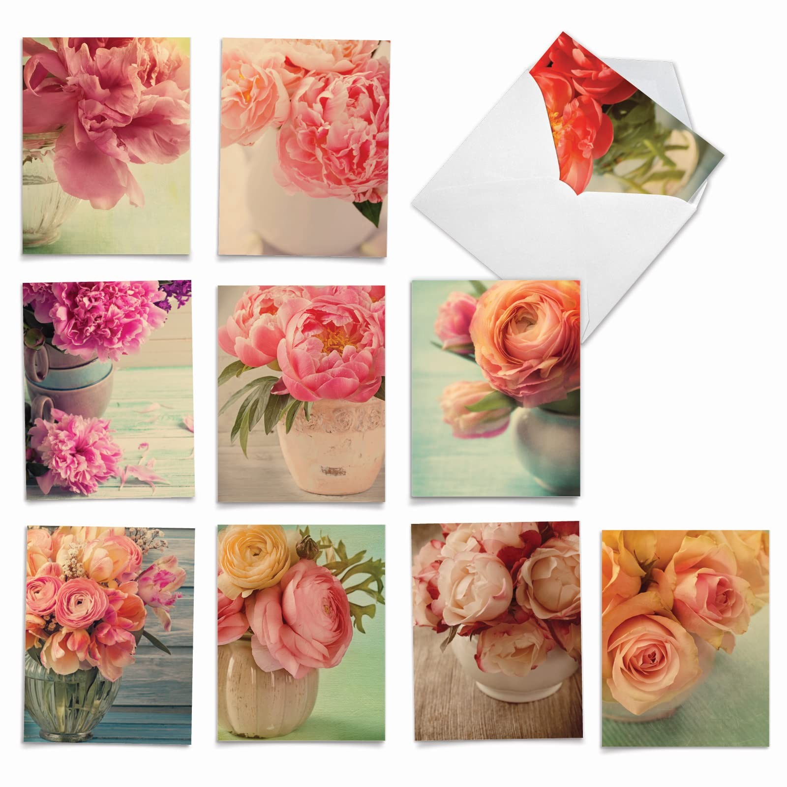 Best Card Co Blank Note 10 Assorted Cards (M6553OCB), Multicolor