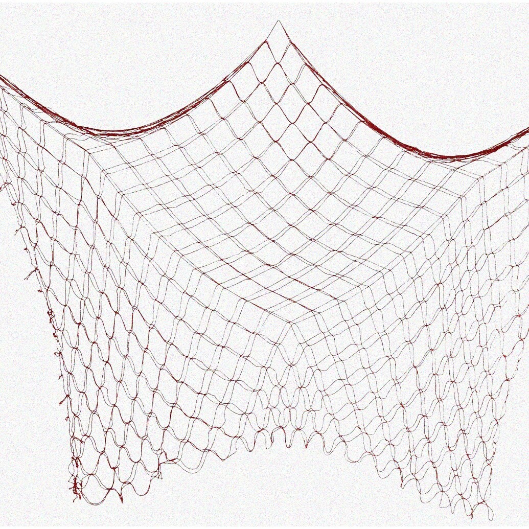 Red Cotton Fish Netting 4×12 Feet for Nautical Decor