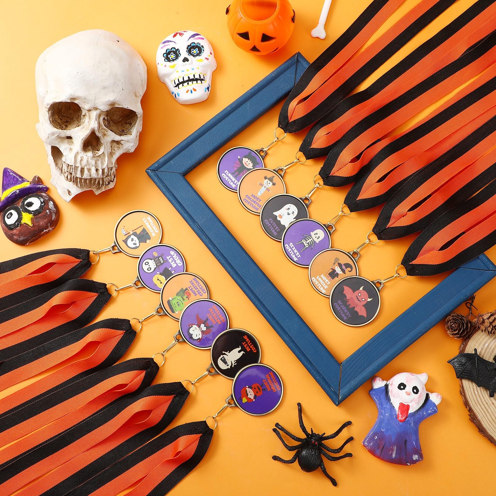 Sasylvia 12 Pcs Halloween Costume Contest Award Medals Contest…