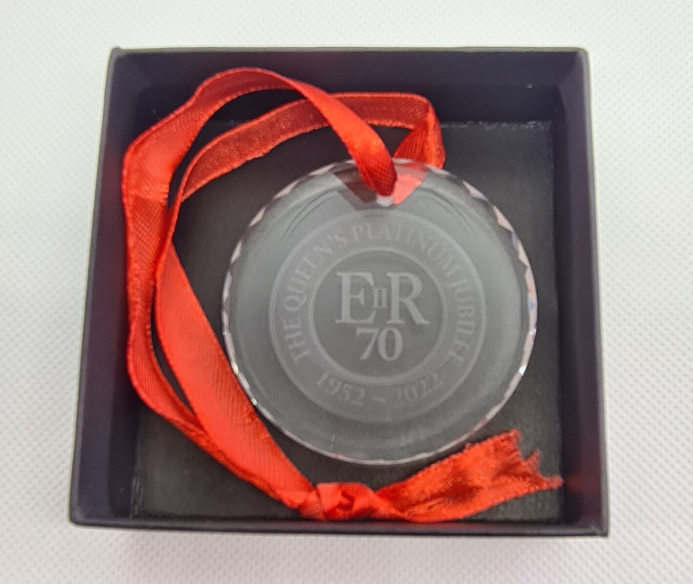 Queen Elizabeth II Platinum Jubilee Crystal Christmas Tree Ornament
