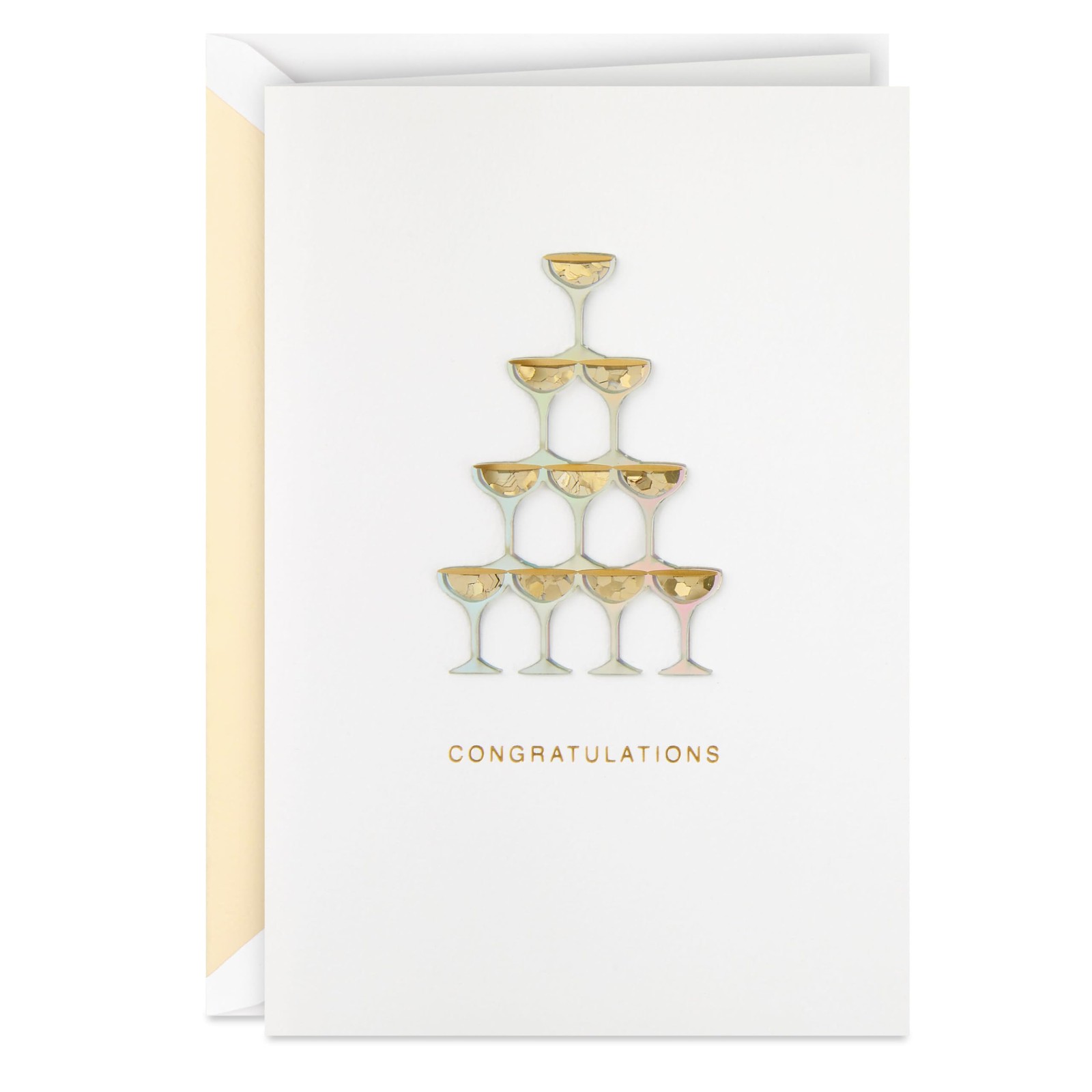 Hallmark Signature Wedding Card, Bridal Shower Engagement 11, Champagne