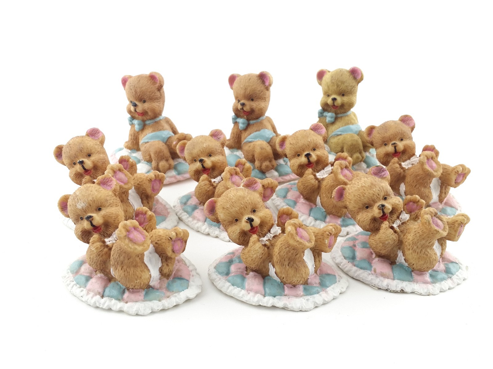 1 Lot of 10 Bear Assortment of 2″ Tall Polyresin Figurines