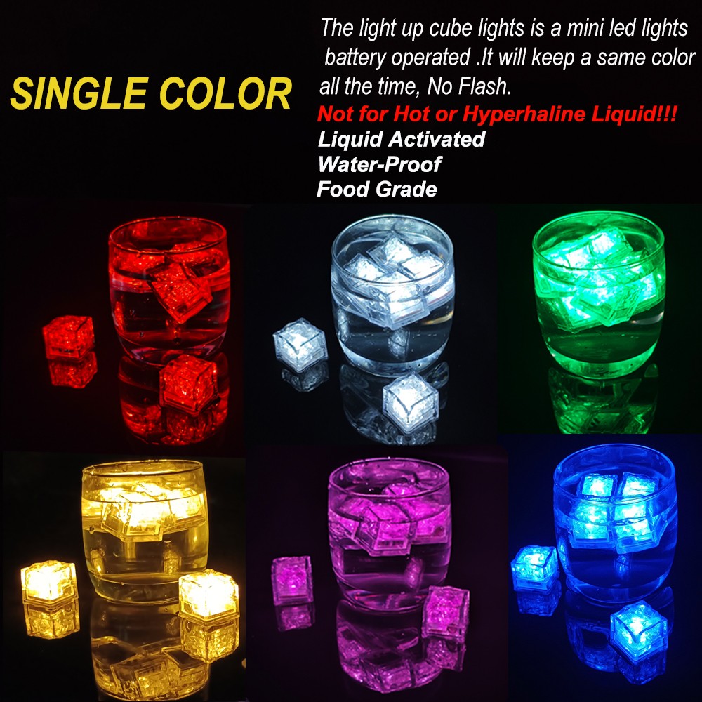 LED Ice Cube Light for Drinks,Light Up Bar Club Glowing Party Wedding Decoration