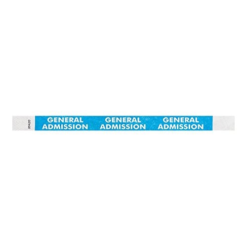 500 Blue General Admission Tyvek Wristbands for Events – ¾” 500 Count Blue Ga