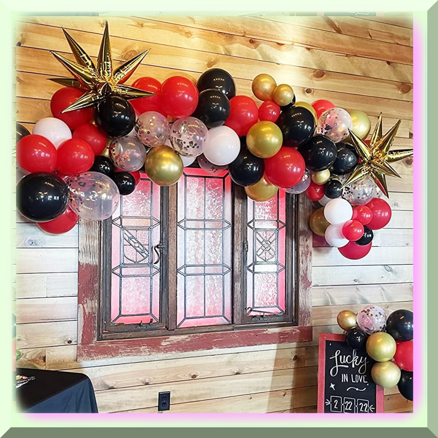 Party Balloon Arch Kit with Metallic and Confetti Balloons