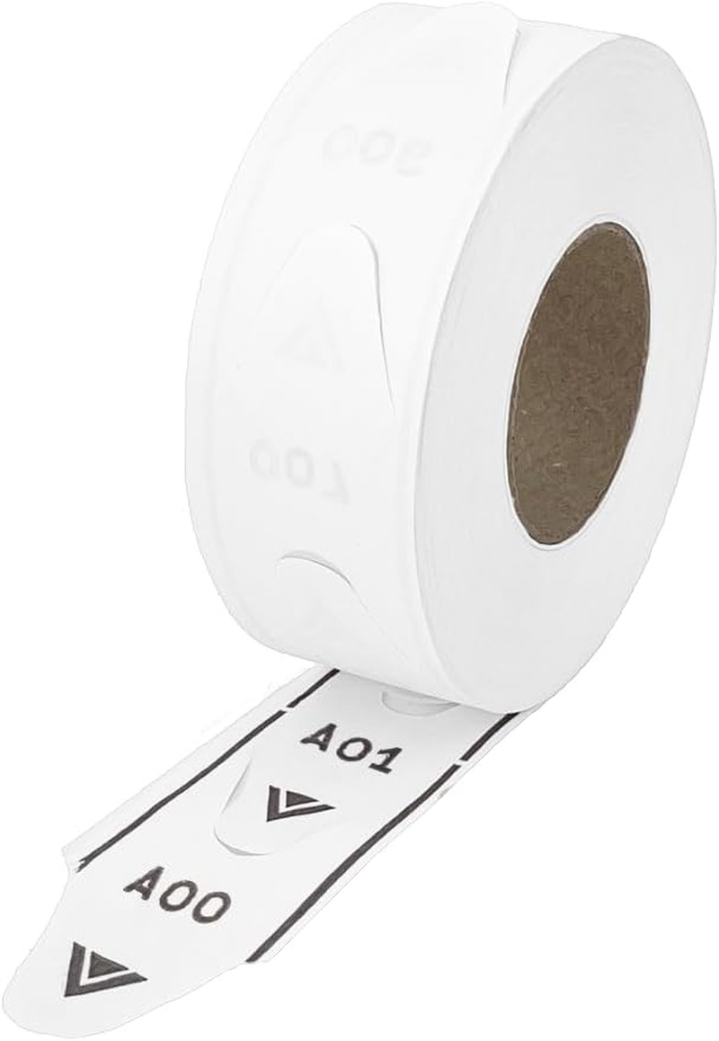1 roll of 2-Digit Take-A-Number Tickets – 2000 / roll (White)