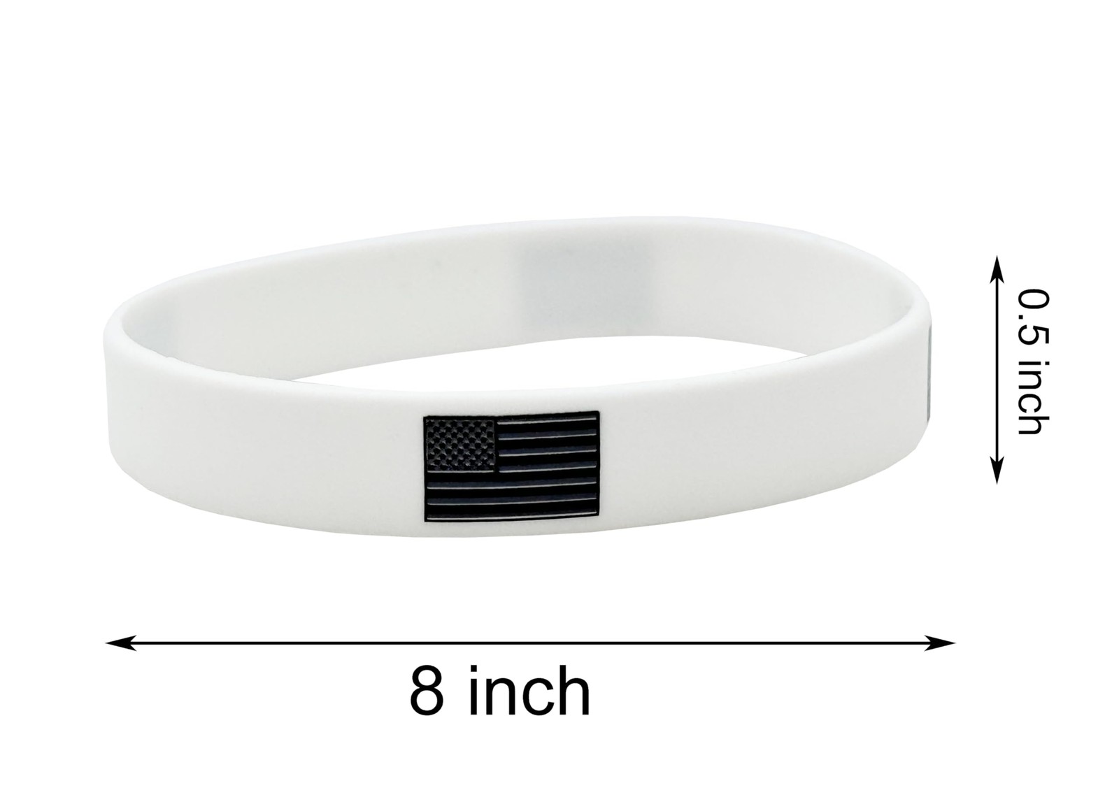 4 Pcs Black America Flag Rubber Bracelets,USA Flag Silicone Bracelet, Rubber